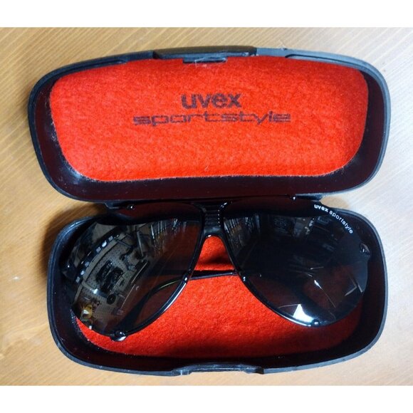 Vintage Uvex Sportstyle 77 L Sunglasses Black With Box - Picture 5 of 7